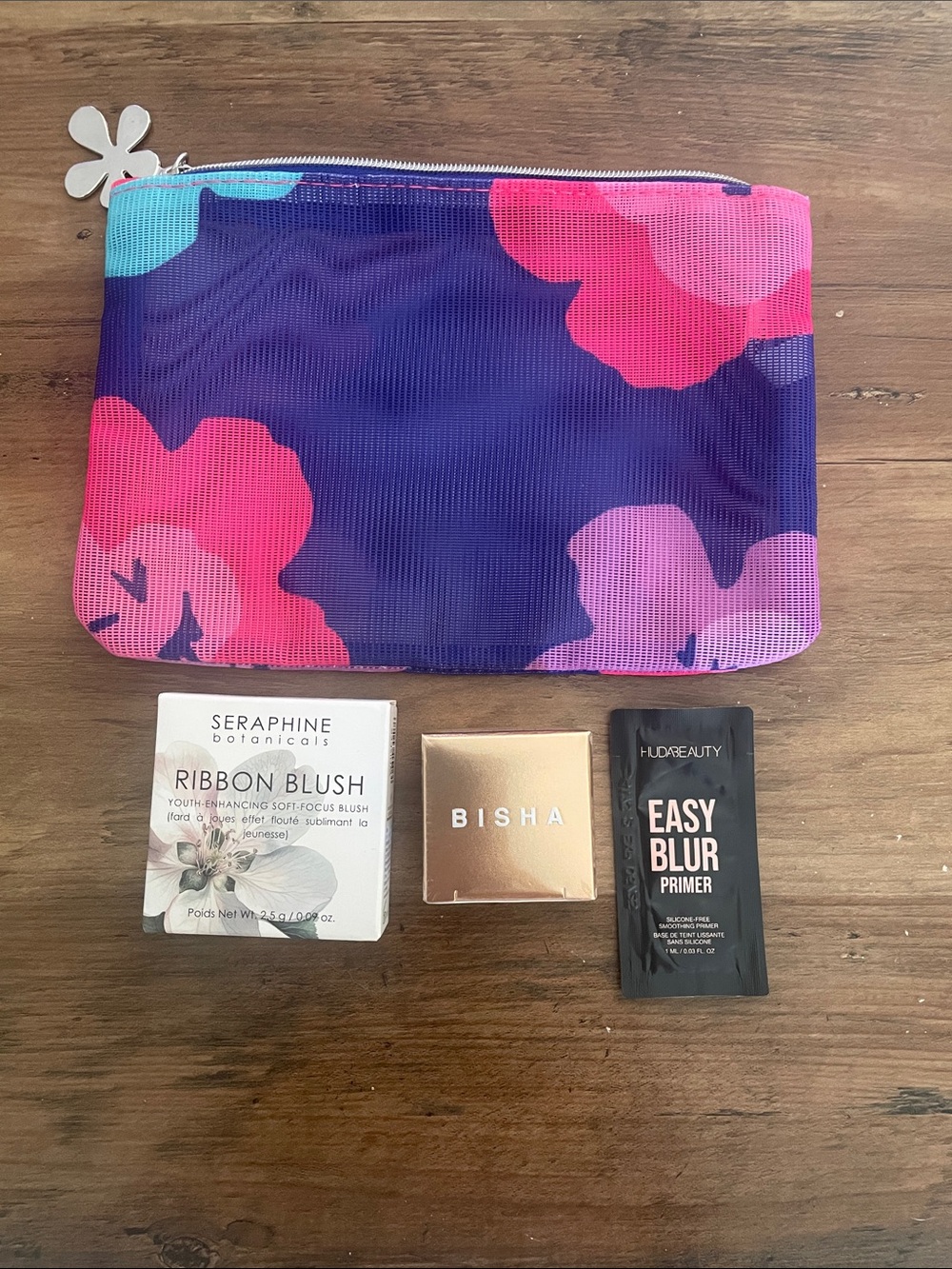 NIB Makeup & Skincare Bundle – Bisha, Seraphine Botanicals, Huda Beauty & Bag